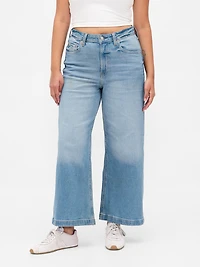 Curvy High Stride Wide-Leg Ankle Jeans