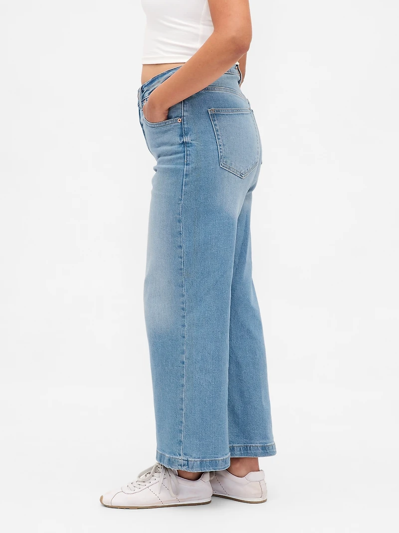 Curvy High Stride Wide-Leg Ankle Jeans