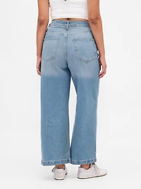 Curvy High Stride Wide-Leg Ankle Jeans