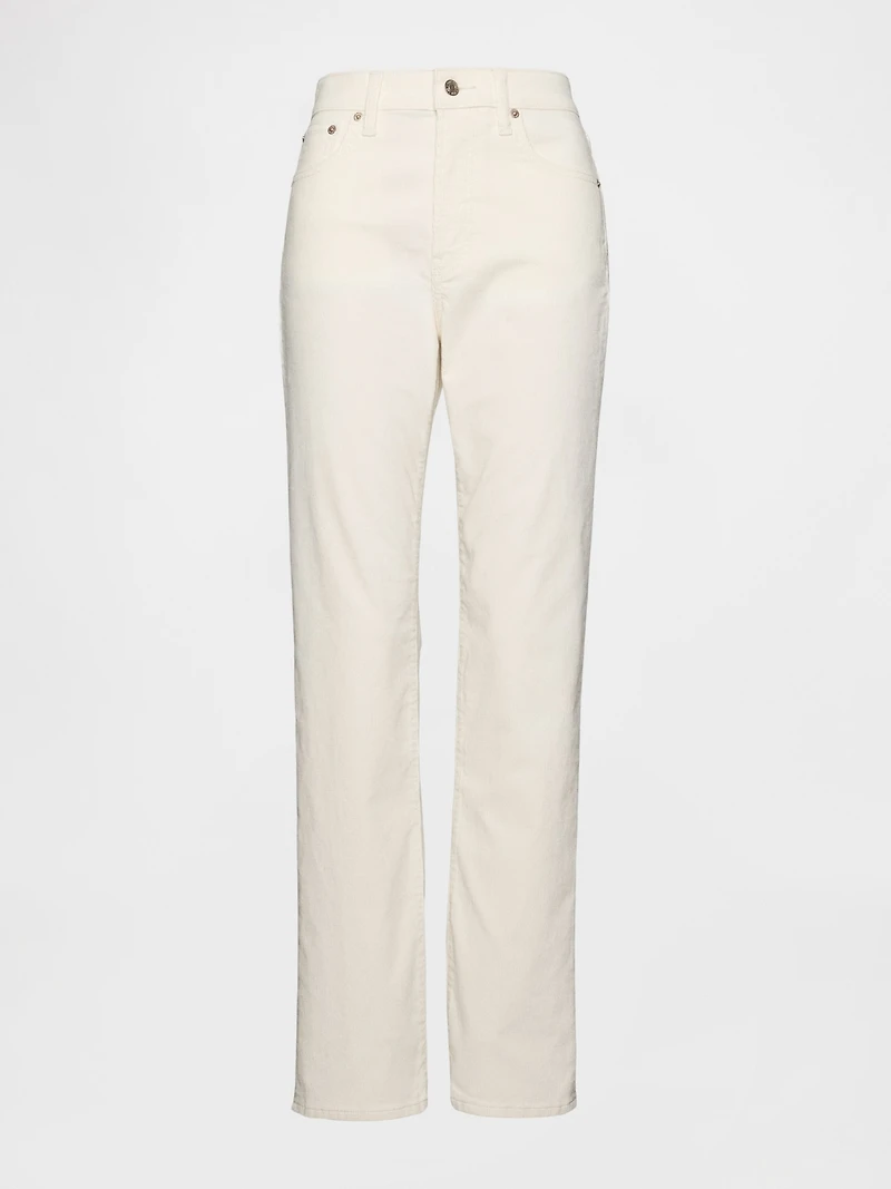 High Rise Corduroy '90s Slim Straight Pants