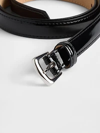 Vegan Patent Leather Belt