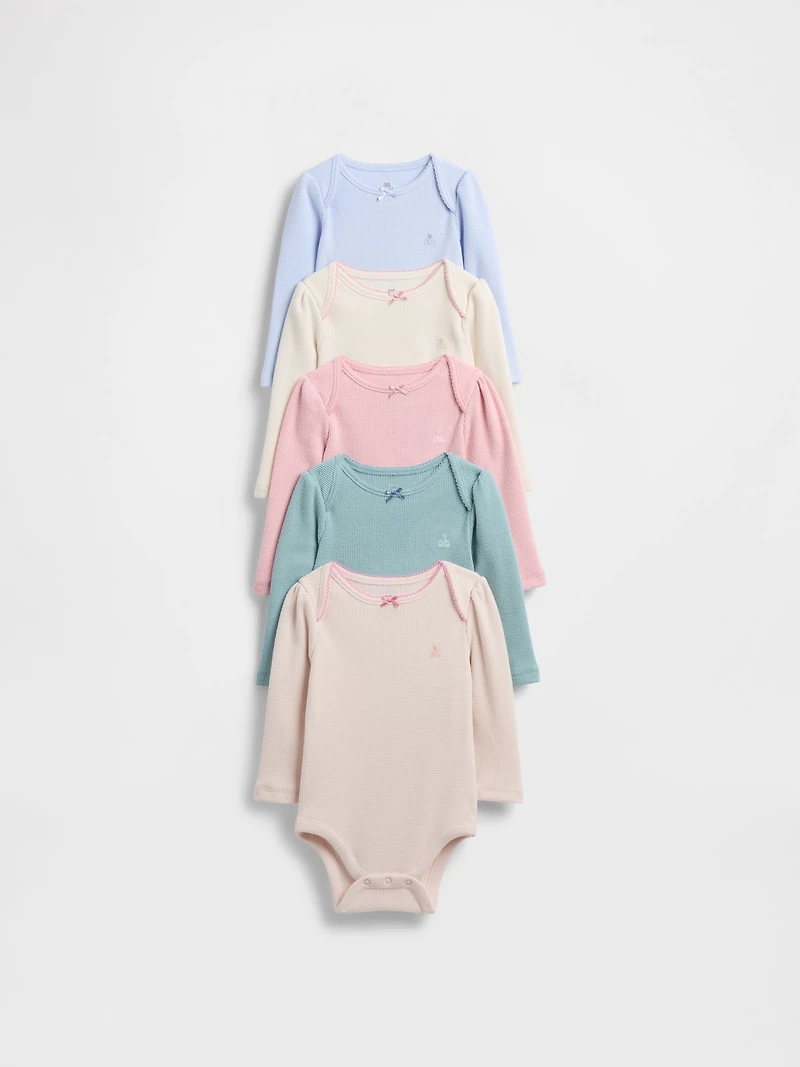 Baby First Favorites Waffle Bodysuit (5-Pack)
