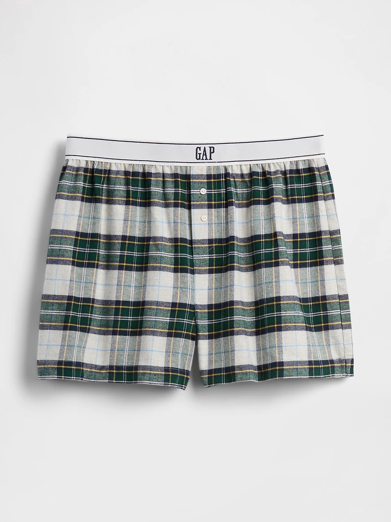 Logo Flannel Boxer Shorts