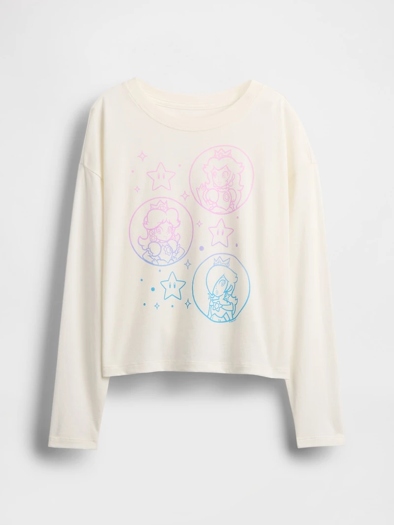 Kids Super Mario Oversized Graphic T-Shirt