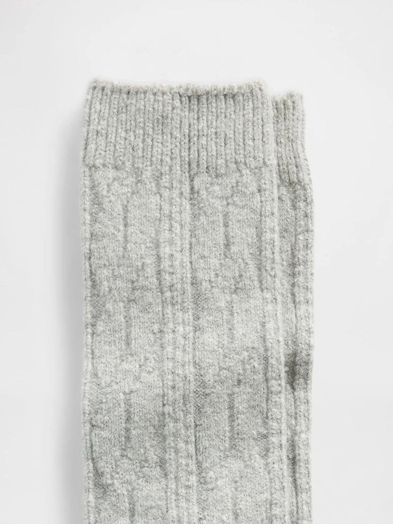 CashSoft Cable-Knit Knee-High Socks