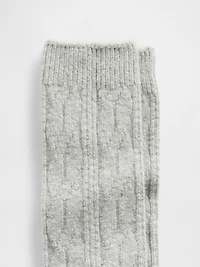 CashSoft Cable-Knit Knee-High Socks