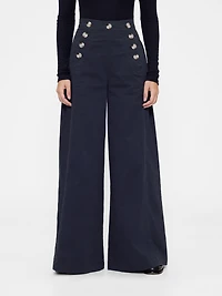 GapStudio High Rise Twill Sailor Pants