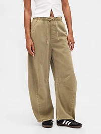 Mid Rise Twill Easy Horseshoe Pants