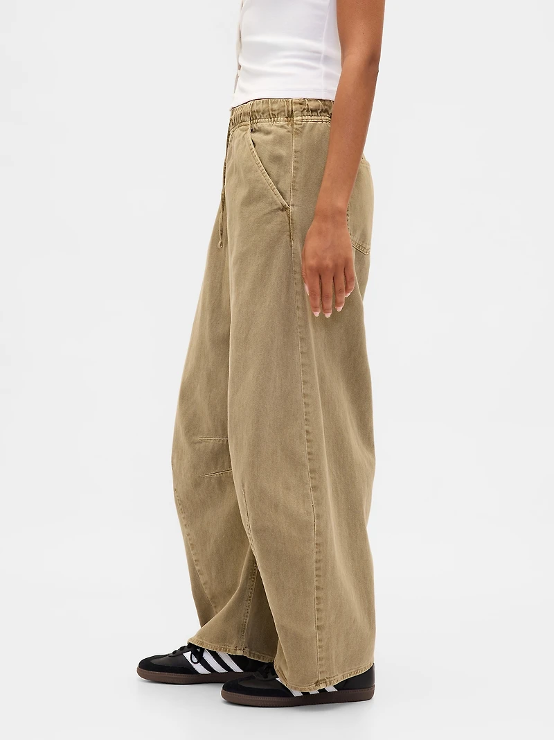 Mid Rise Twill Easy Horseshoe Pants