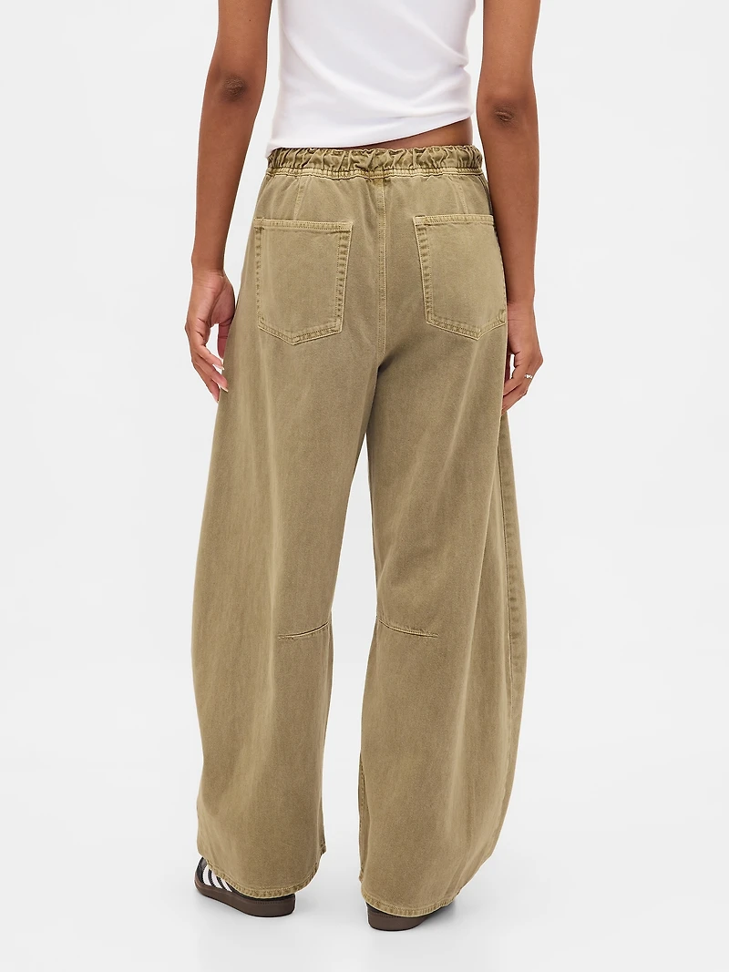 Mid Rise Twill Easy Horseshoe Pants