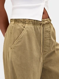 Mid Rise Twill Easy Horseshoe Pants