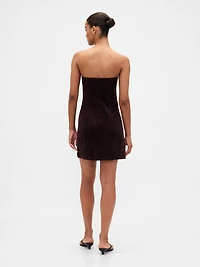 Corduroy Strapless Mini Dress