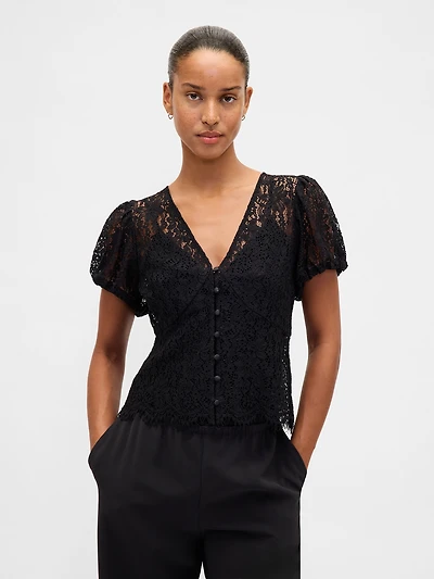 Lace V-Neck Top