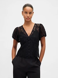 Lace V-Neck Top