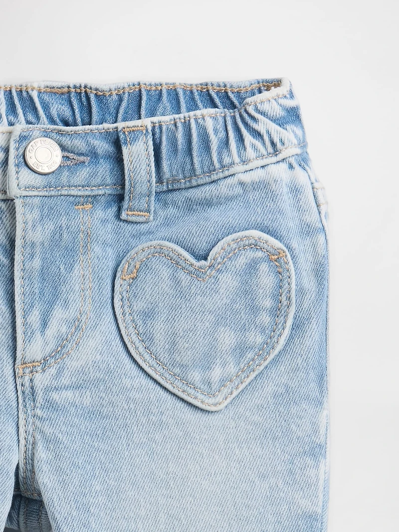 Baby Heart Pocket Flare Jeans