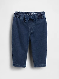 Baby Knit Pull-On Bow Barrel Jeans