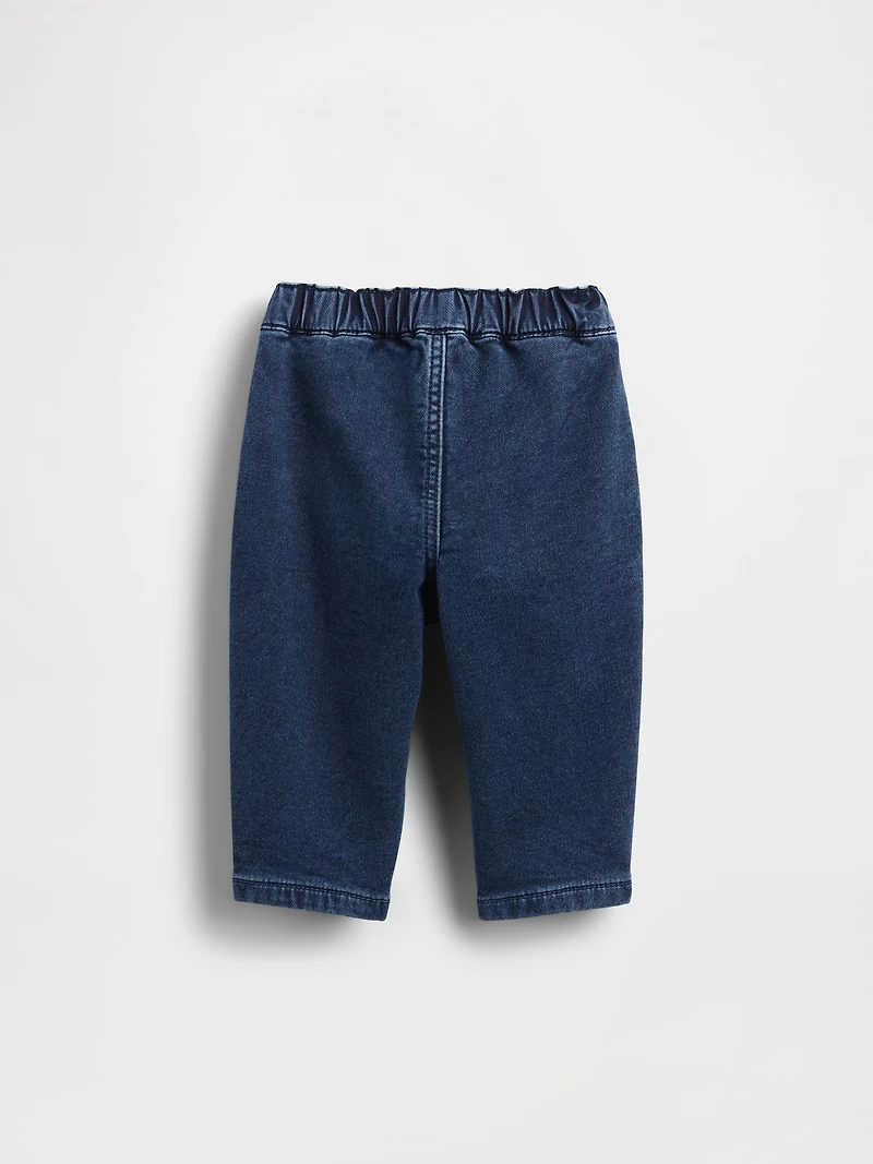 Baby Knit Pull-On Bow Barrel Jeans