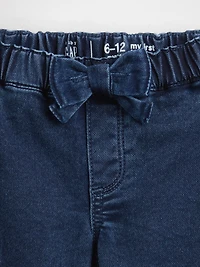 Baby Knit Pull-On Bow Barrel Jeans