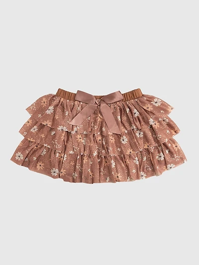Sweet Wink Ditsy Fall Floral Printed Tiered Tutu