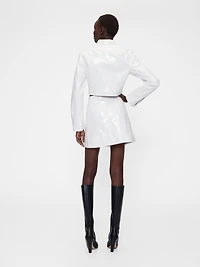 GapStudio Vegan Patent Leather Mini Skirt