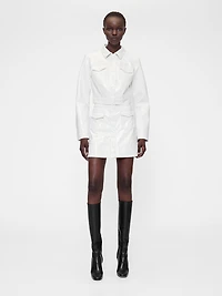 GapStudio Vegan Patent Leather Mini Skirt
