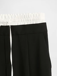 Mid Rise Double-Waist Pants