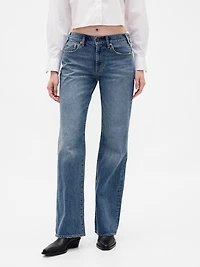 Mid Rise Rigid Relaxed Flare Jeans