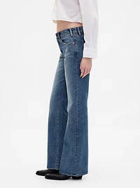 Mid Rise Rigid Relaxed Flare Jeans