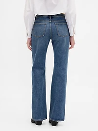 Mid Rise Rigid Relaxed Flare Jeans
