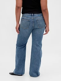 Mid Rise Rigid Relaxed Flare Jeans