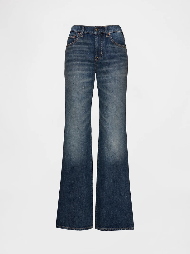 Mid Rise Relaxed Flare Jeans