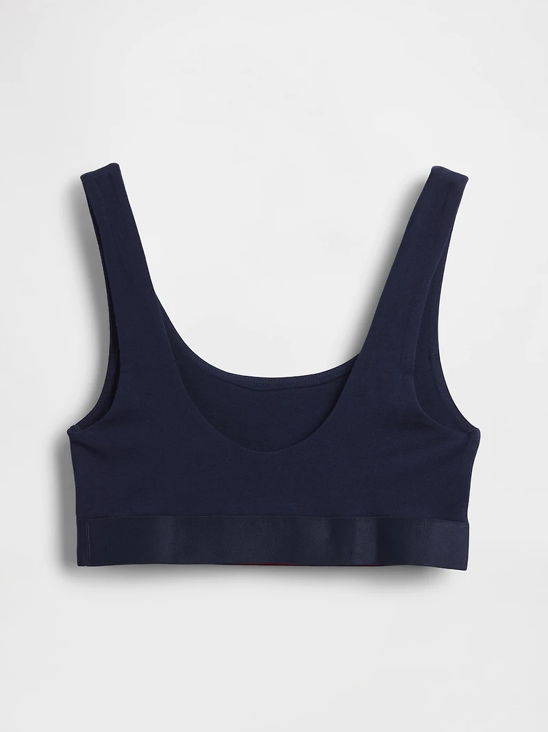 Organic Stretch Cotton Gap Logo Bralette