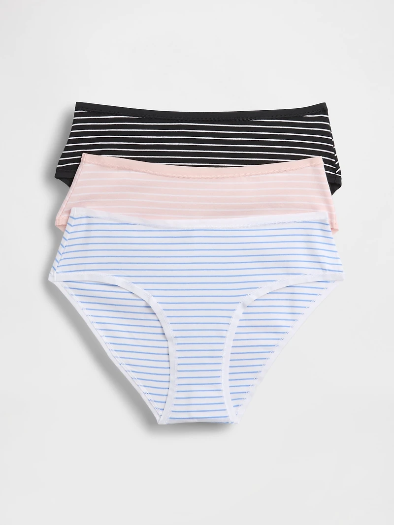 Organic Stretch Cotton Hipster (3-Pack