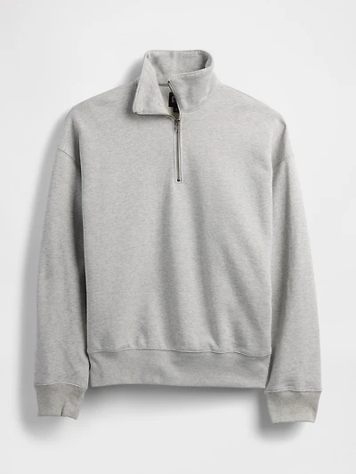 Heavyweight Oversized Quarter-Zip Pullover