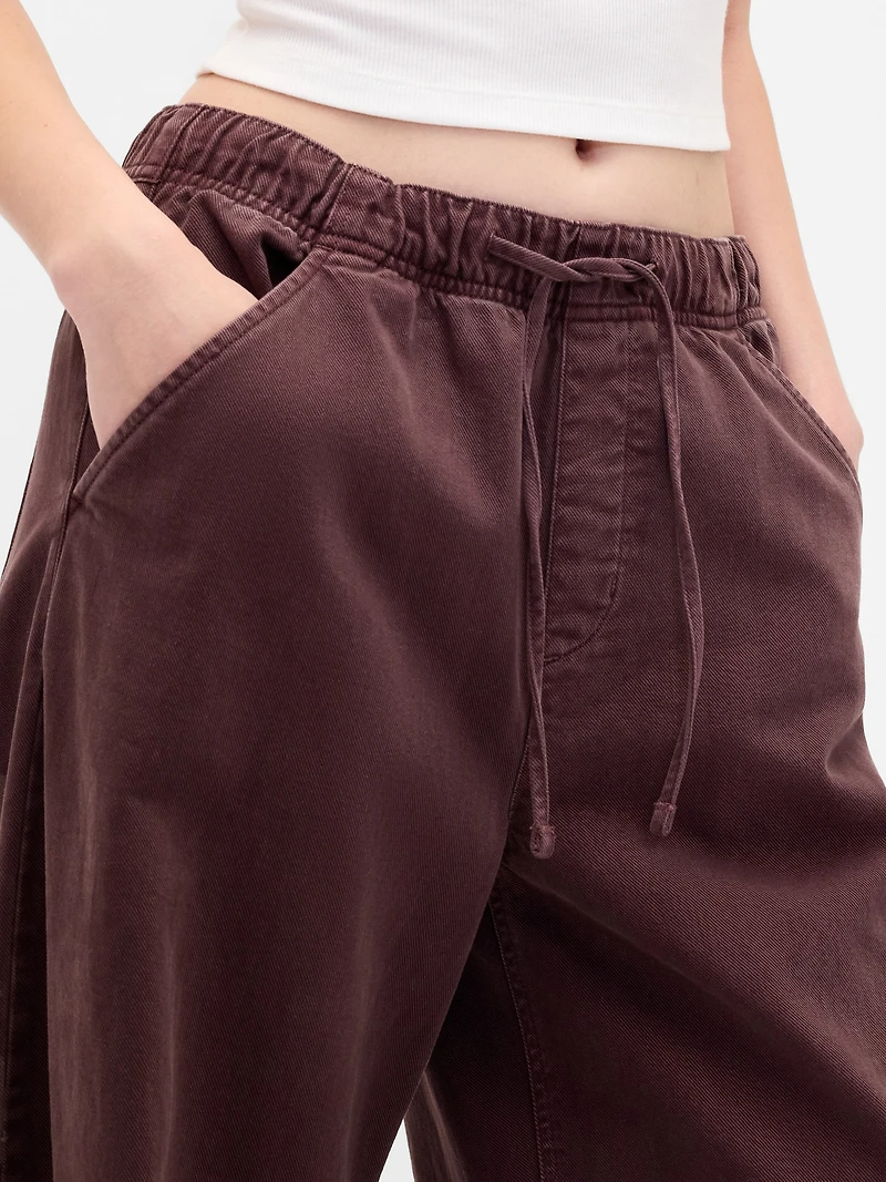 Mid Rise Twill Easy Horseshoe Pants
