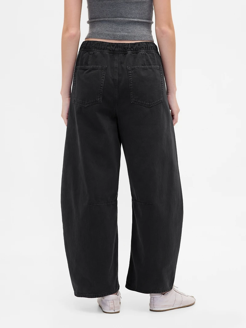 Mid Rise Twill Easy Horseshoe Pants