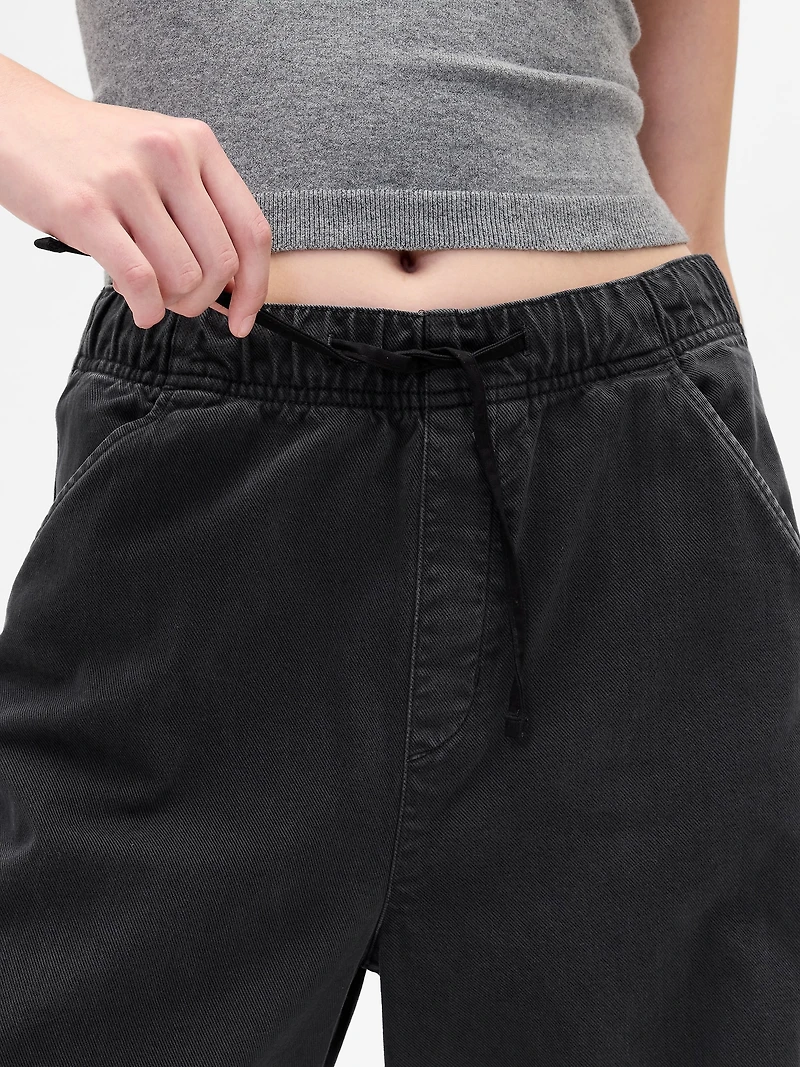 Mid Rise Twill Easy Horseshoe Pants