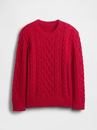 Kids Cable-Knit Crewneck Sweater