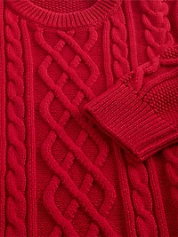 Kids Cable-Knit Crewneck Sweater