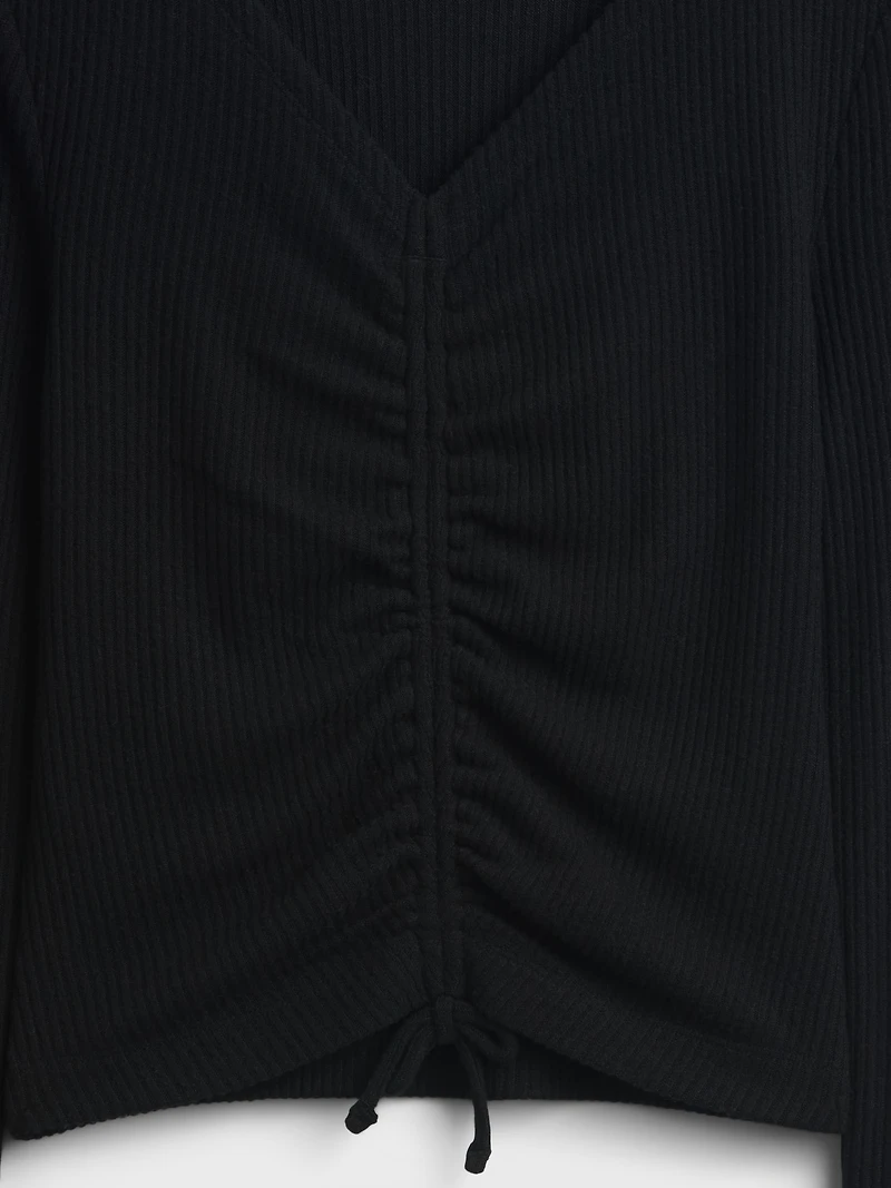 Kids Softspun Rib Ruched Top