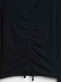 Kids Softspun Rib Ruched Top