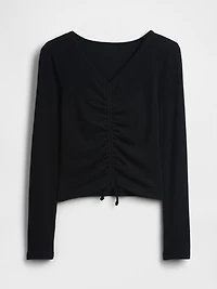 Kids Softspun Rib Ruched Top