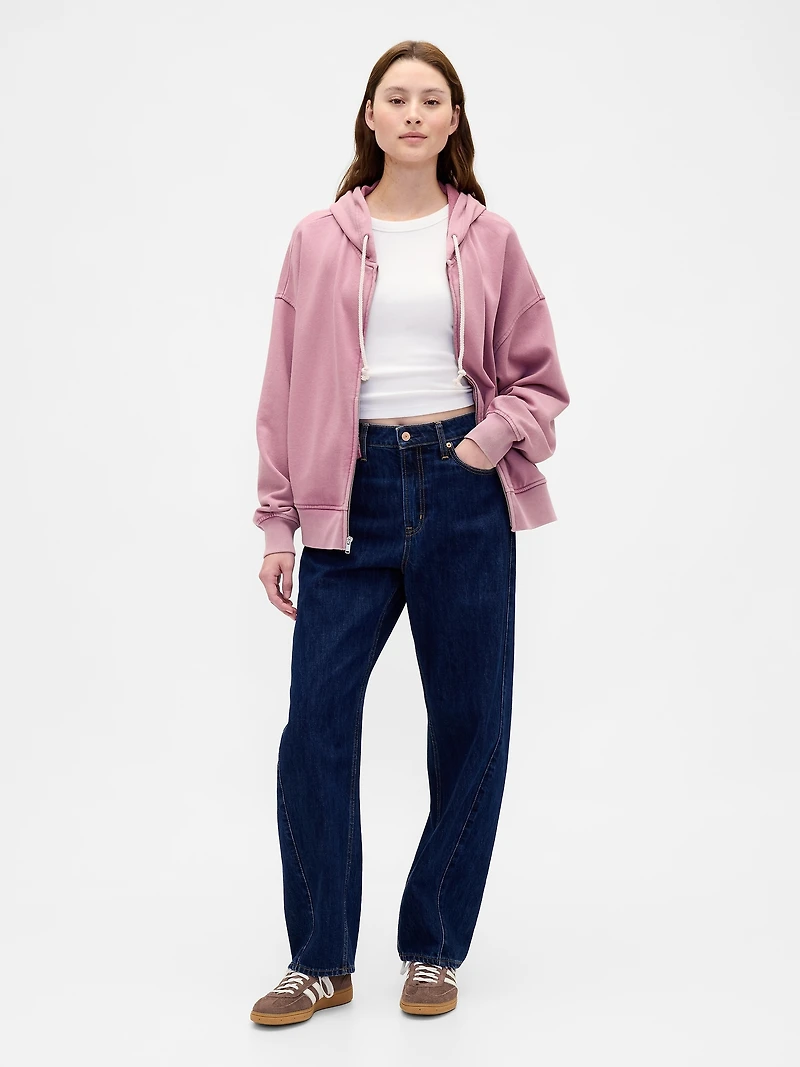 Heavyweight French Terry Oversized Zip Hoodie