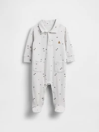 Baby Softspun Polo Footed One-Piece