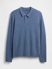 Merino Wool-Blend Polo Sweater
