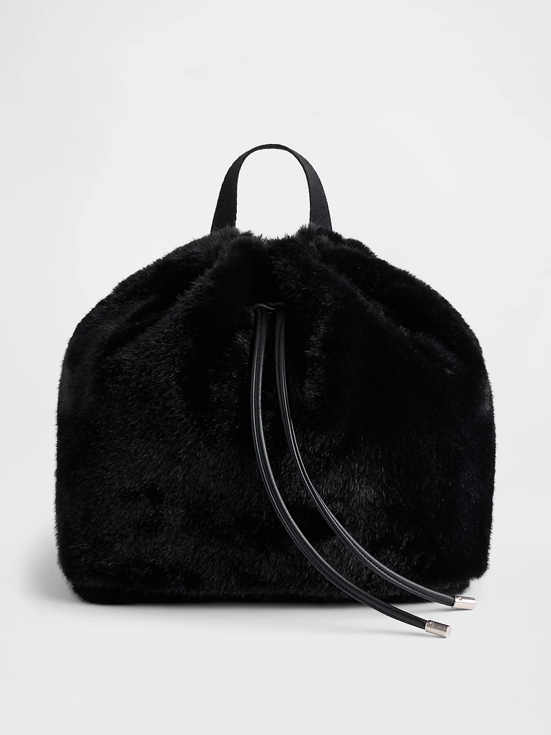 Kids Faux Fur Backpack