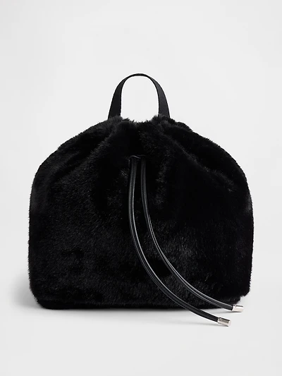 Kids Faux Fur Backpack