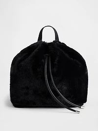 Kids Faux Fur Backpack