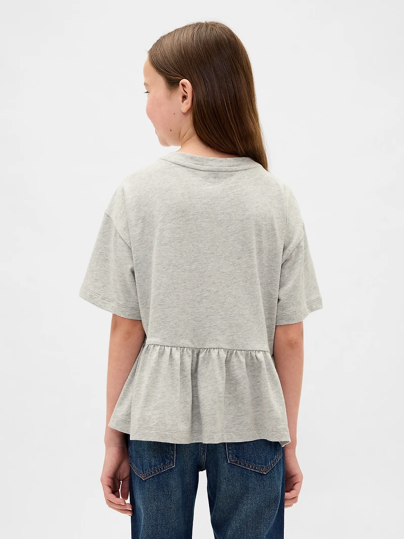 Kids Graphic Peplum T-Shirt