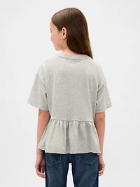 Kids Graphic Peplum T-Shirt